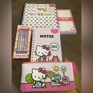 Hello Kitty Pink and White Notebook Set